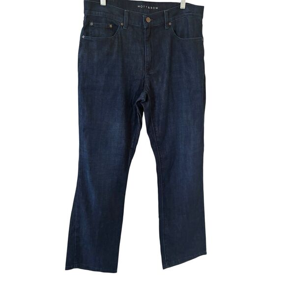 Mott and Bow Men Straight Mosco Jeans 33x30‎ Relaxed Comfort Stretch Light Wash - Picture 1 of 11